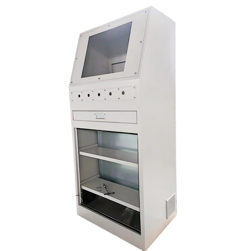 Gabinete para consola de operador independiente, con techo inclinado