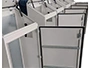 Gabinete para consola de operador independiente, con techo inclinado